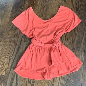Free people romper X back and adjustable